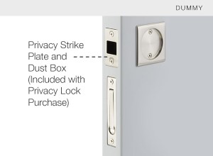 Emtek 2136 Square Dummy Pocket Door Tubular Lock