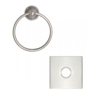 Emtek Traditional Brass Towel Ring w/ Quincy Rosette