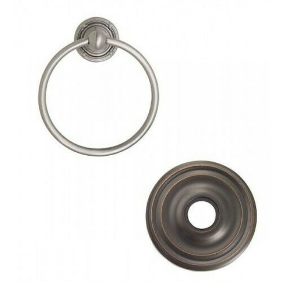 Emtek Traditional Brass Towel Ring w/ Regular Rosette