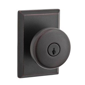 Keyed Entry Rustic Knob with Rustic Square Rose