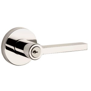 Keyed Entry Square Lever with Contemporary Round Rose