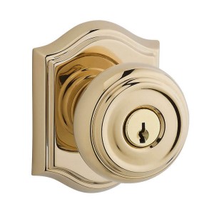 Keyed Entry Traditional Knob with Traditional Arch Rose
