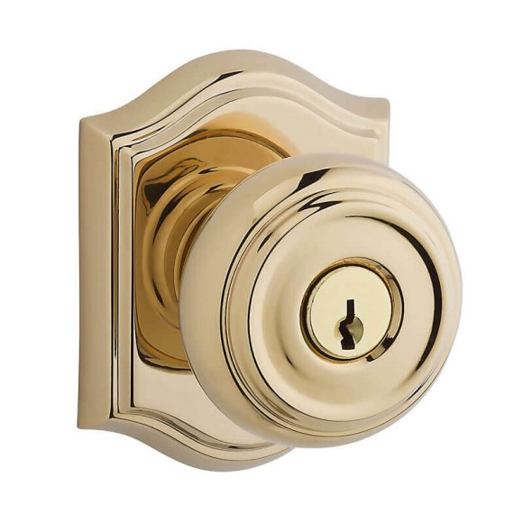 Keyed Entry Traditional Knob with Traditional Arch Rose