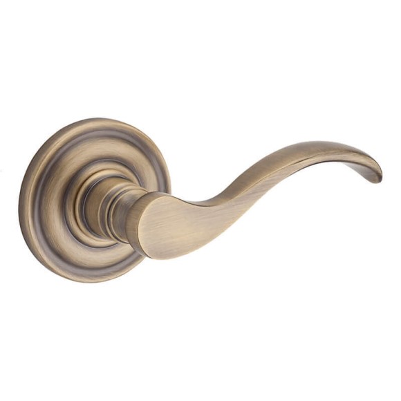Curve Lever Privacy Set with Traditional Round Rose