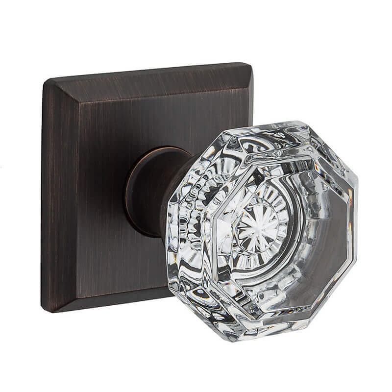 Details about   Baldwin Reserve FD.CRY.TRR Crystal Dummy Knob Set w/Traditional Round Rosette PR 